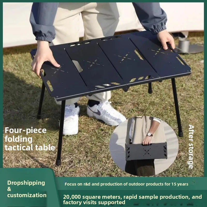 Camping Cooking Table Foldable - Składany stół z aluminium, składany przenośny