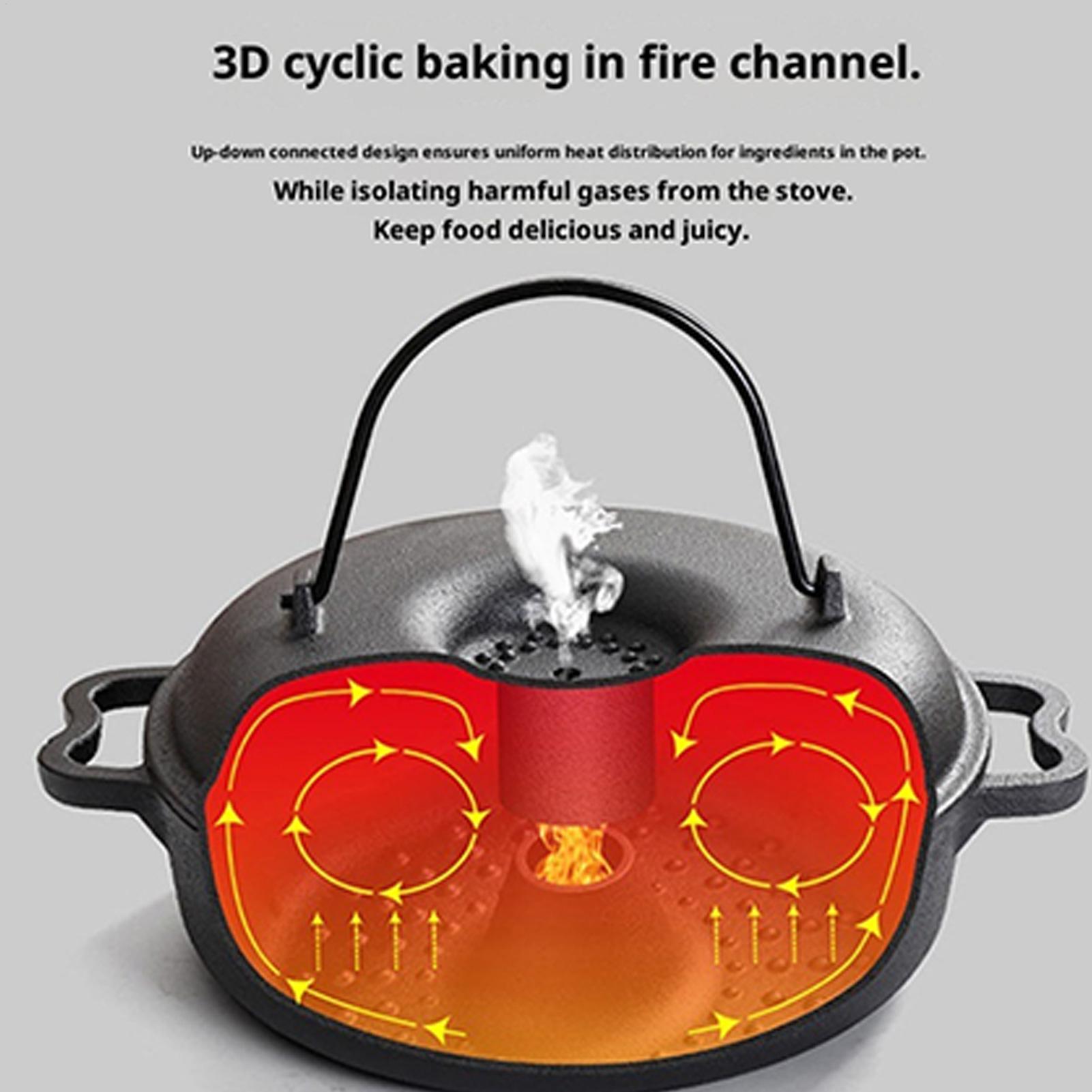 Camping Cooking Pot With Lid - Garnek do gotowania, nieprzywierająca naczynia kuchenne