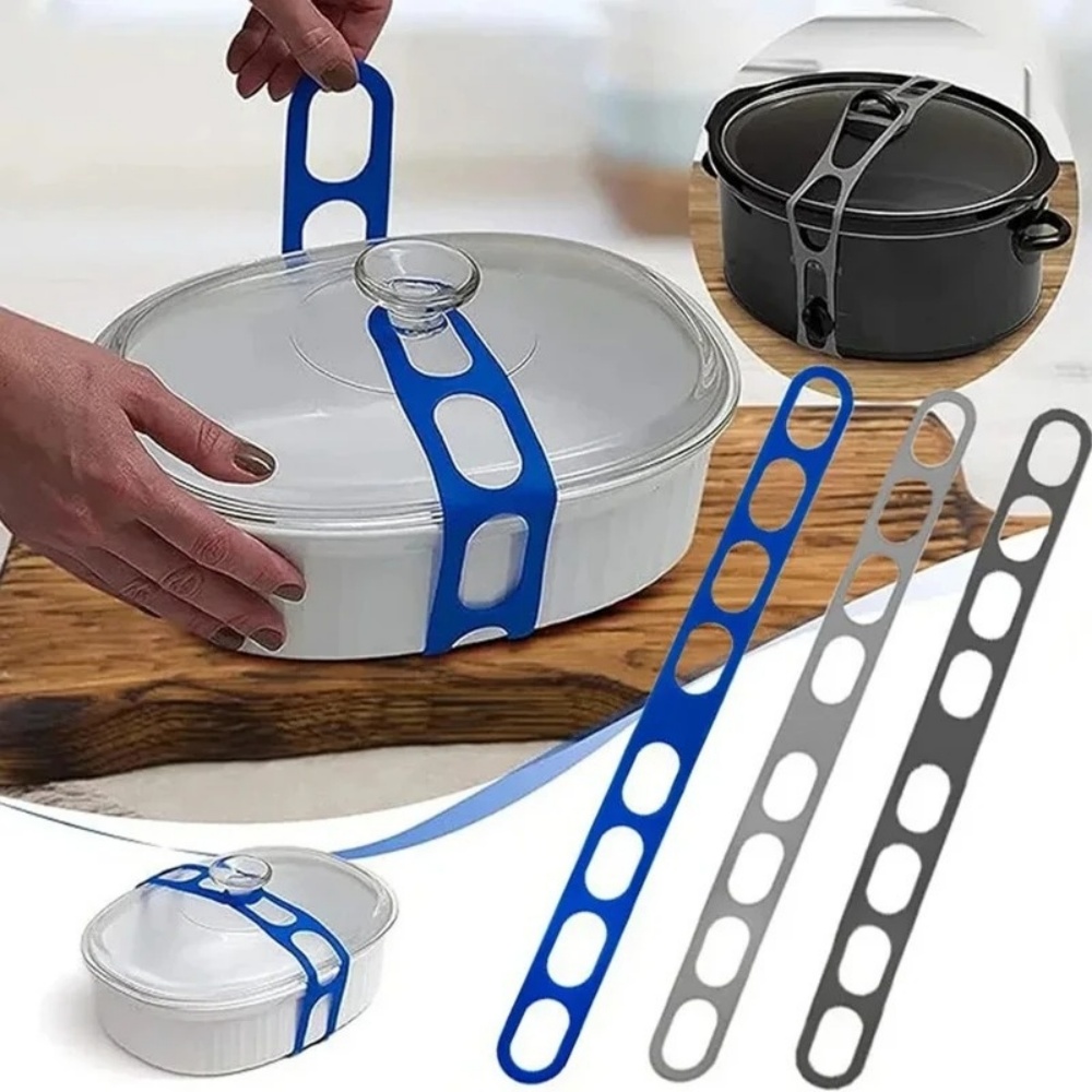 Camping Cooking Pot With Lid - Wielokrotnego użytku silikonowy elastyczny uchwyt na