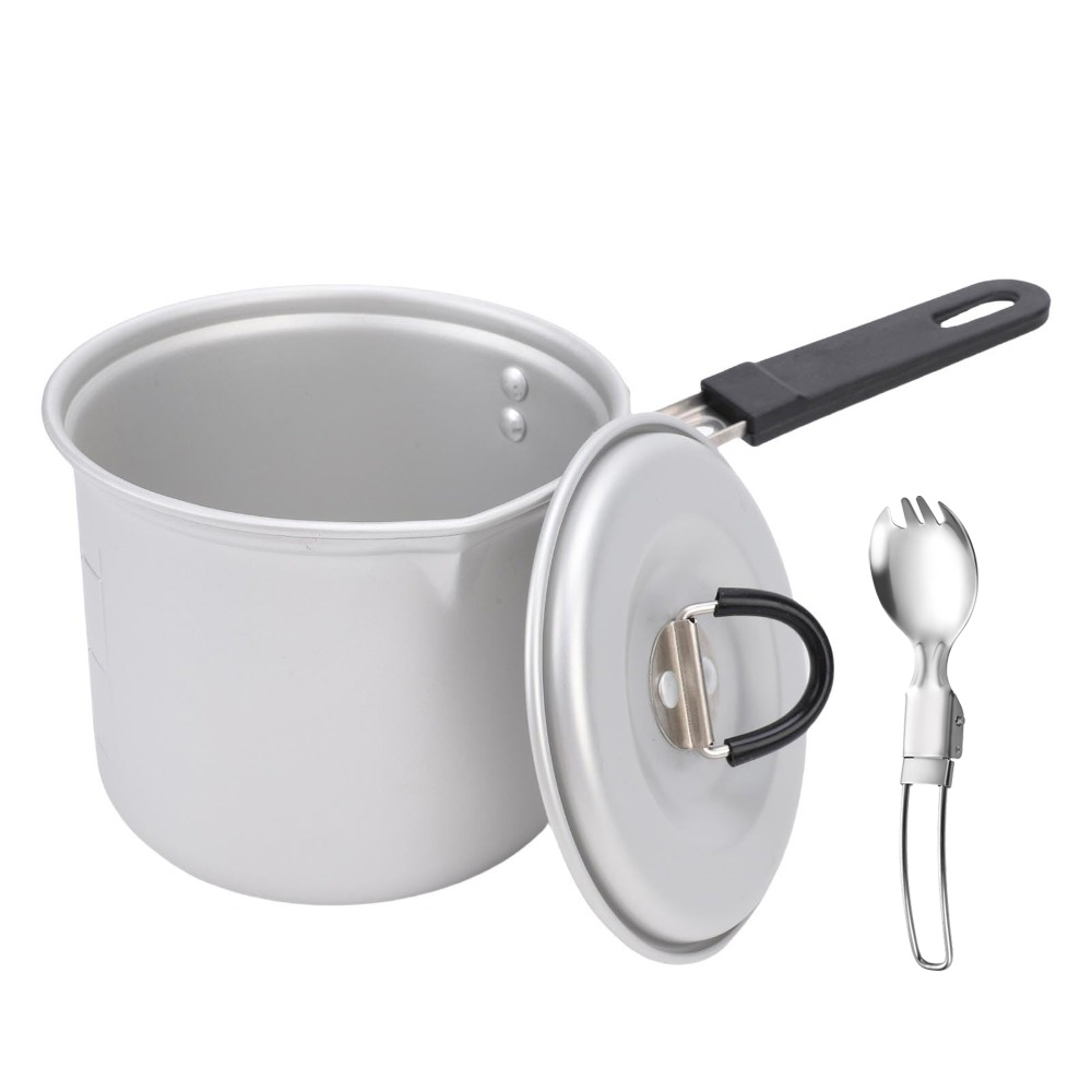 Camping Cooking Pot With Lid - Garnek kempingowy, 770 ml, przenośny garnek