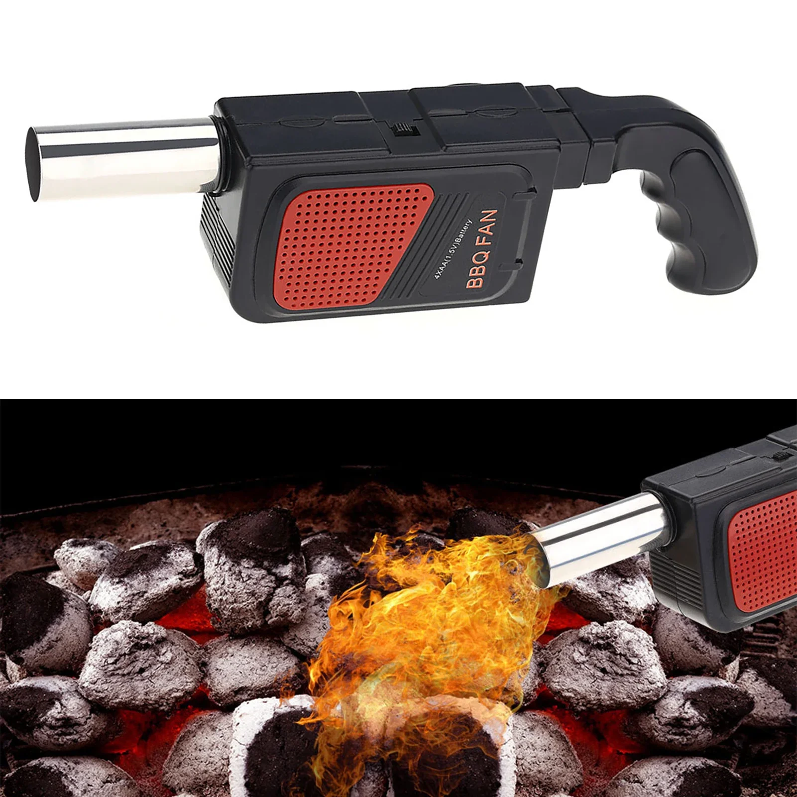Camping Cooking Griddle - Przenośny, ręczny, elektryczny wentylator do grilla,