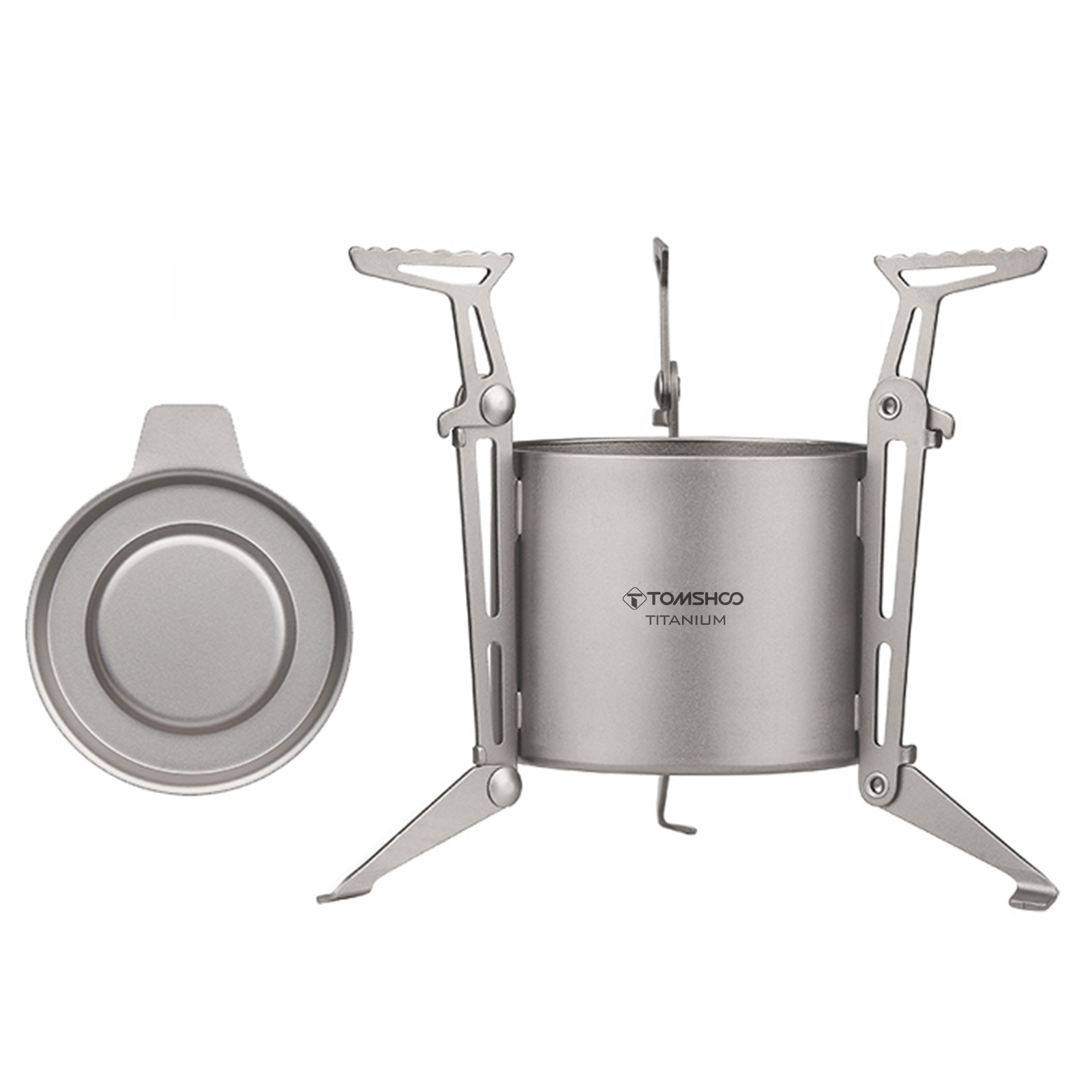 Camping Cooking Pot With Lid - Kuchenka alkoholowa TOMSHOO Ti z pokrywką,