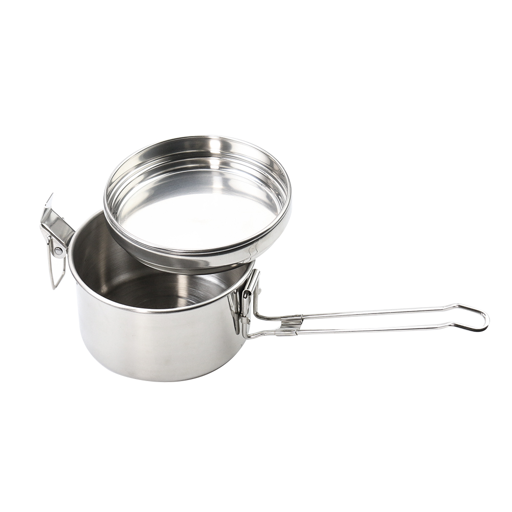 Garnek ze stali nierdzewnej z  – Camping Cooking Pot With Lid recenzja i cena