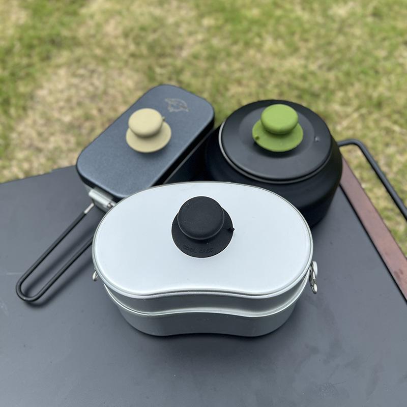 1 szt. Silikonowy uchwyt do po – Camping Cooking Pot With Lid recenzja i cena