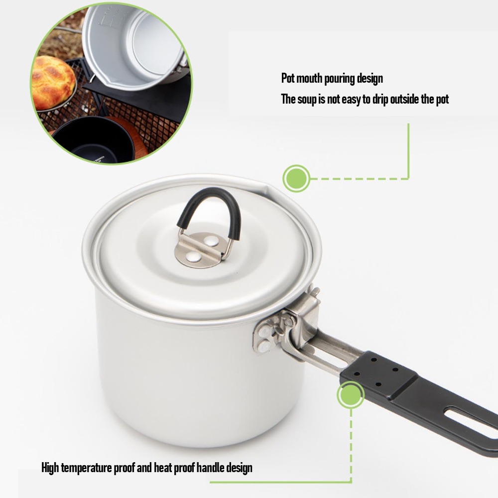 Garnek kempingowy, 770 ml, prz – Camping Cooking Pot With Lid recenzja i cena