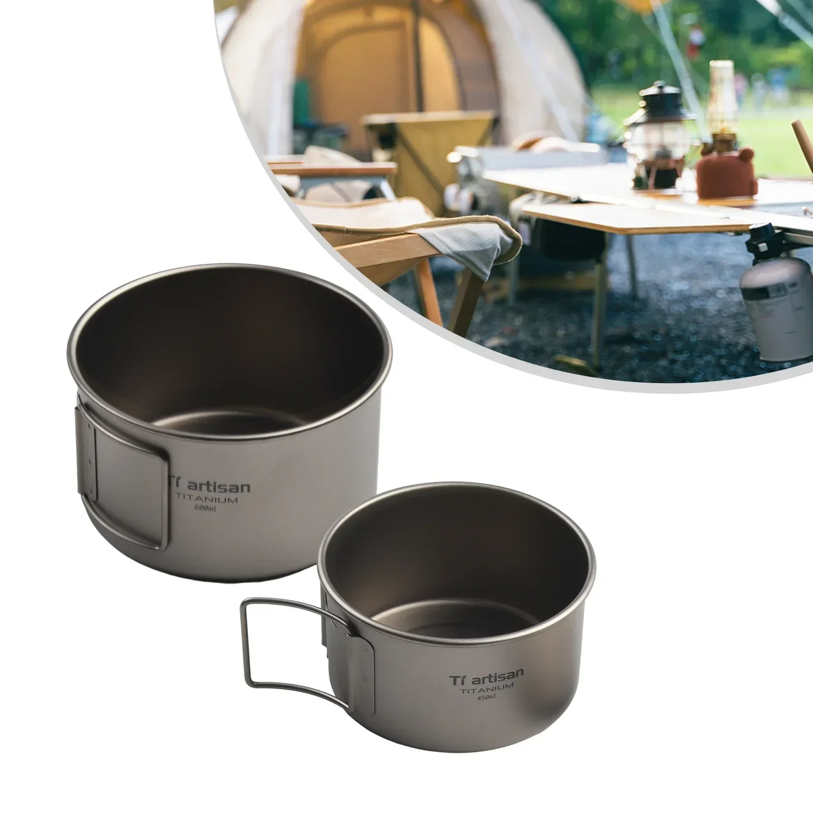 Tytanowa miska ze składanym uc – Camping Cooking Griddle recenzja i cena