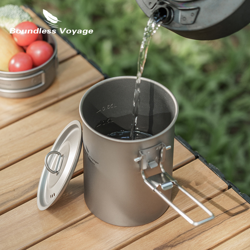 Boundless Voyage 900ml Titaniu – Camping Cooking Pot With Lid recenzja i cena