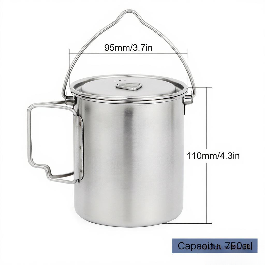 Kubek/termos ze stali nierdzew – Camping Cooking Pot With Lid recenzja i cena